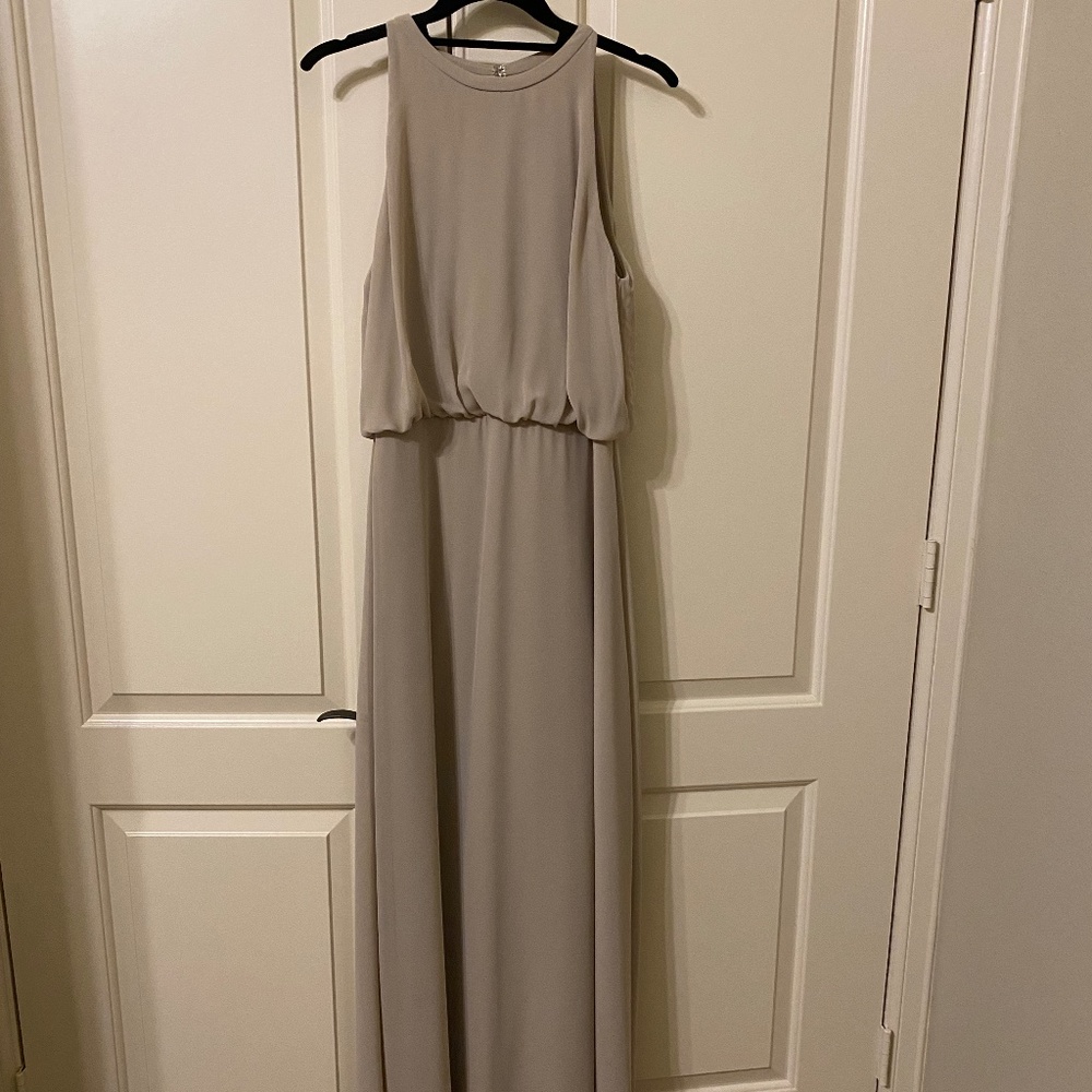 LEVKOFF High Neck Bridesmaid Maxi Dress